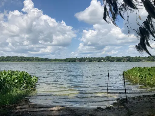 Boat launch ramp at the lake at Payne's Prairie Preserve Park